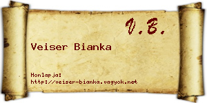 Veiser Bianka névjegykártya